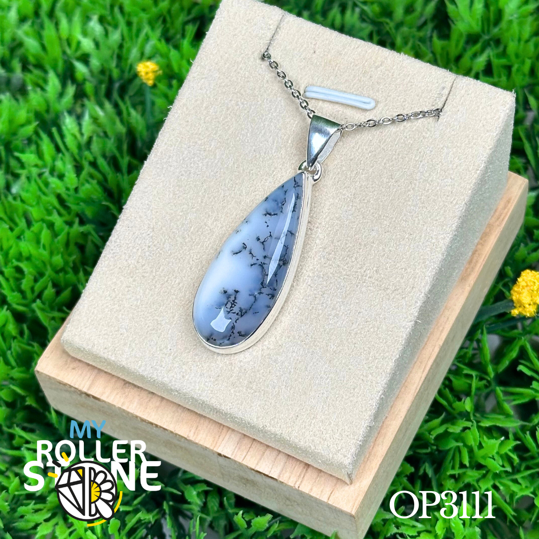 Pendentif Opale Dentritique Argent #OP3111