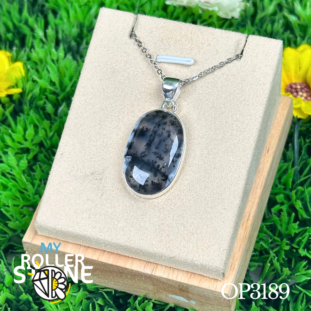 Pendentif Opale Dentritique Argent #OP3189