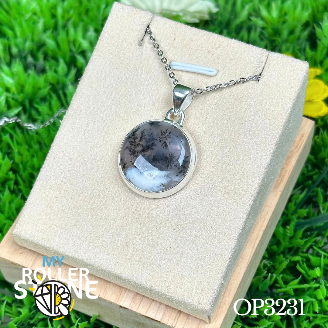 Pendentif Opale Dentritique Argent #OP3231
