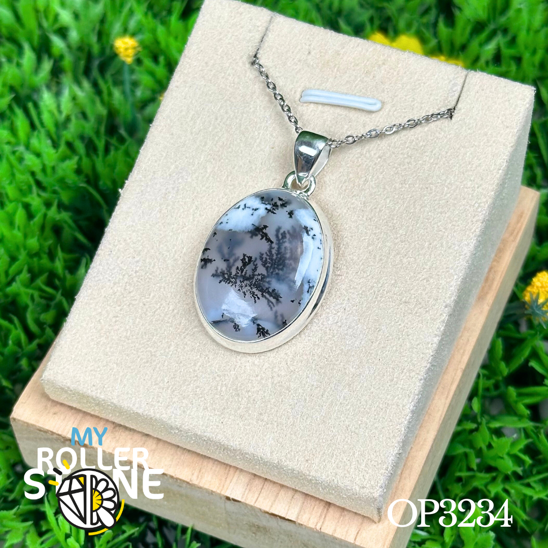 Pendentif Opale Dentritique Argent #OP3234