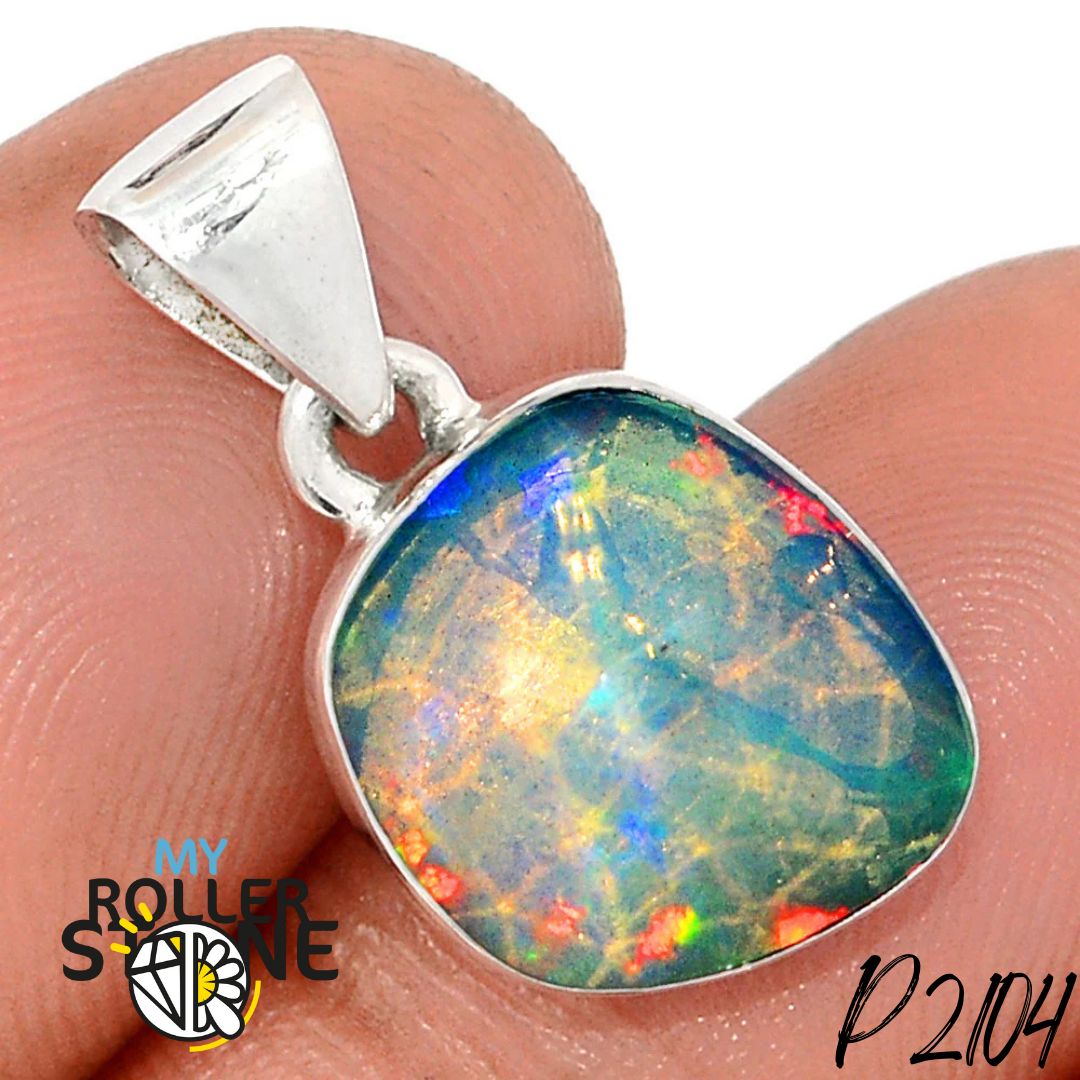 Pendentif Opale Ethiopienne Facettée P2104