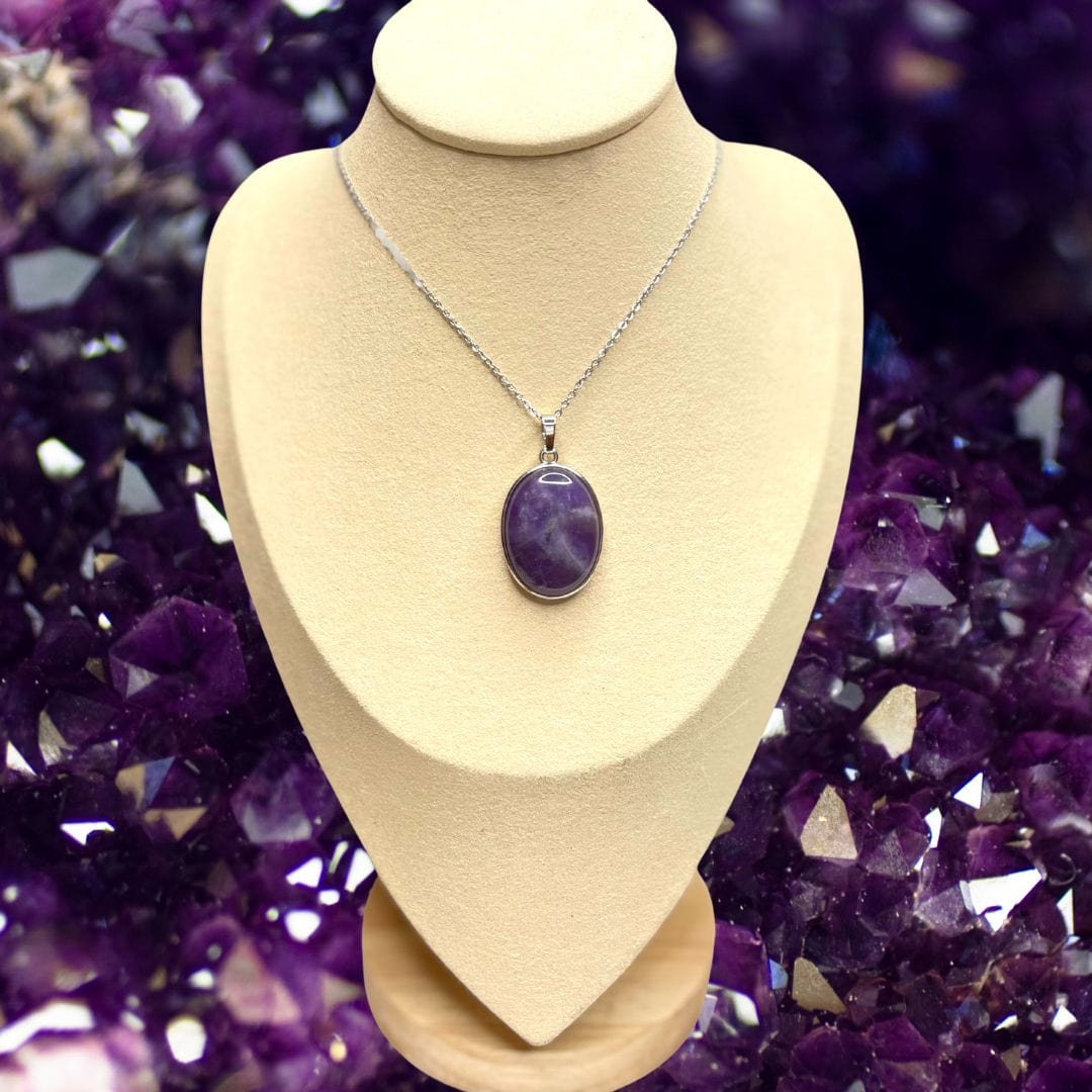 Pendentif Oval Améthyste - Breloques et pendentifs