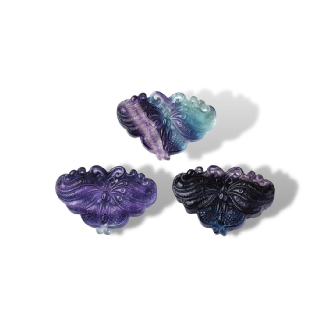 Perle papillon fluorite