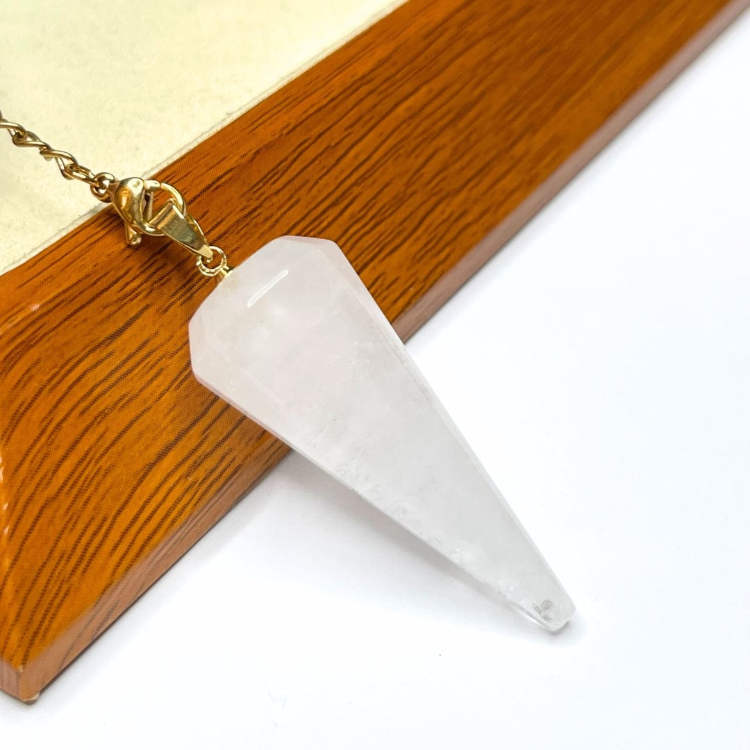 Pendentif pendule Cristal de roche/Aventurine/Améthyste - Breloques et pendentifs