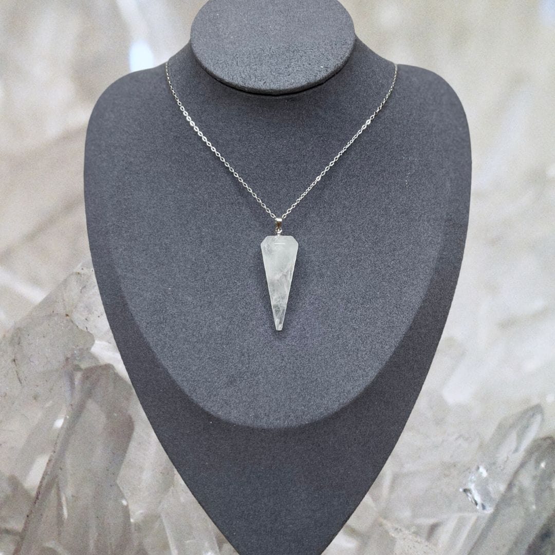 Pendentif pendule Cristal de roche/Aventurine/Améthyste - Breloques et pendentifs