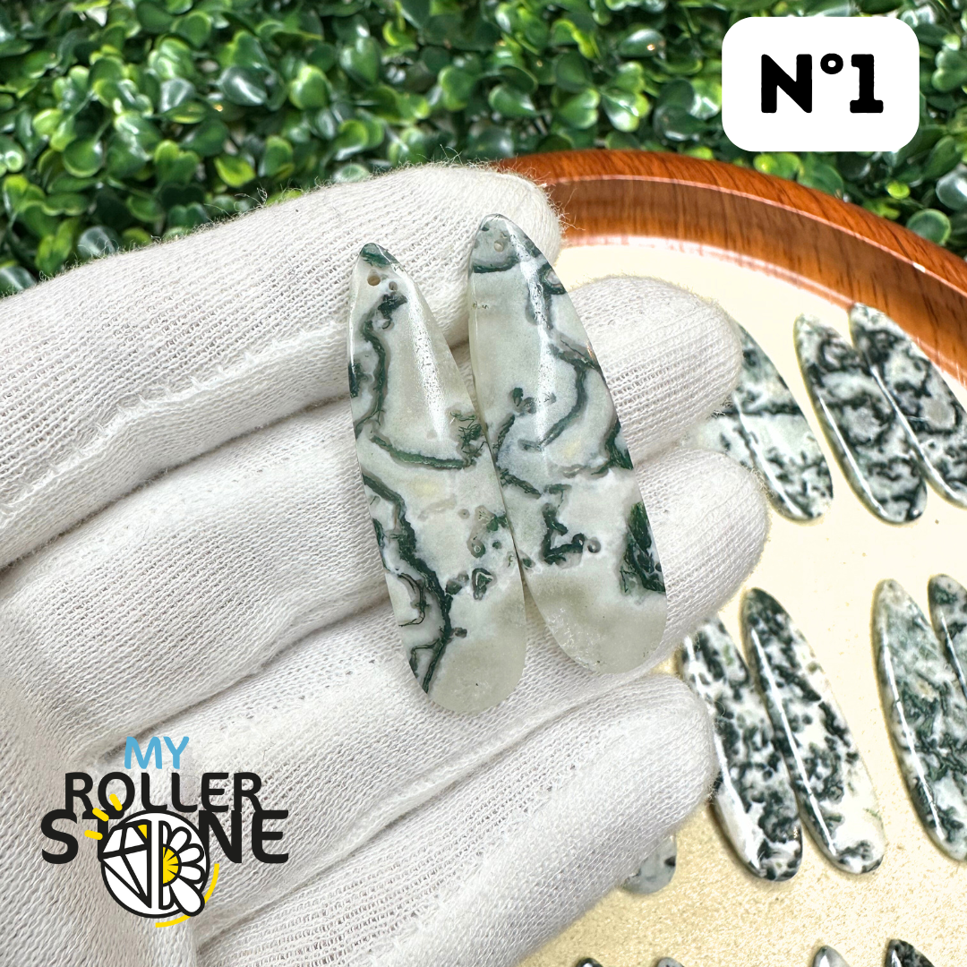 Pendentif Percé Agate Arbre Duo - Breloques et pendentifs