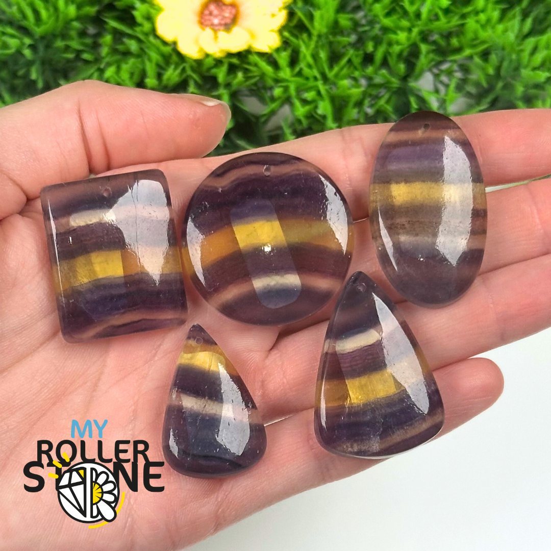 Pendentif percé Fluorite 5A