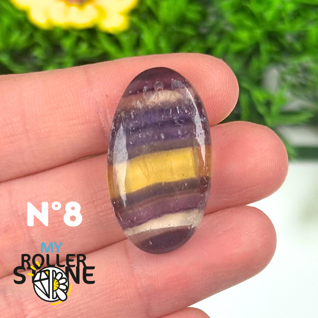 Pendentif percé Fluorite 5A - 8 - Breloques et pendentifs