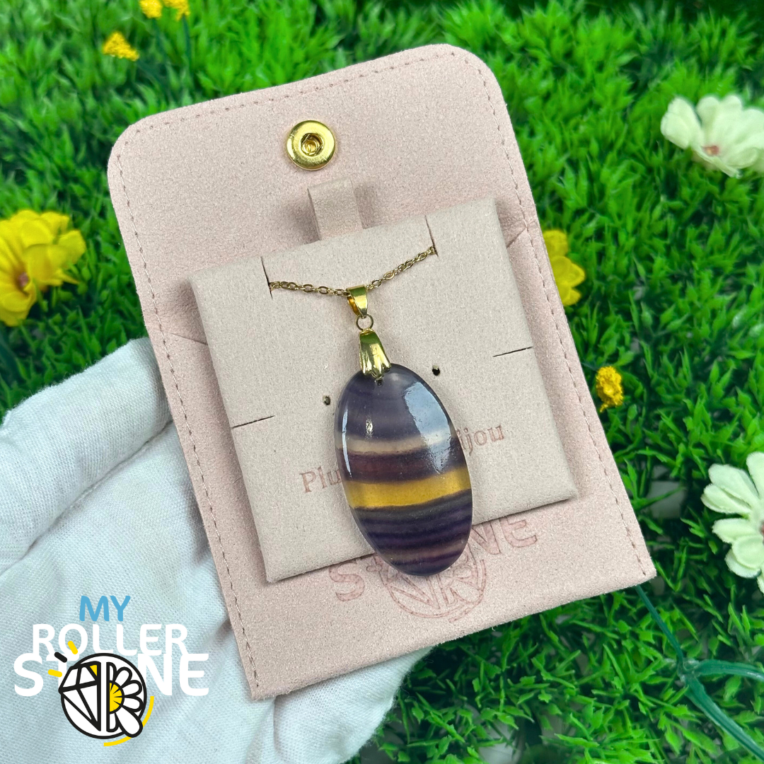 Pendentif percé Fluorite 5A