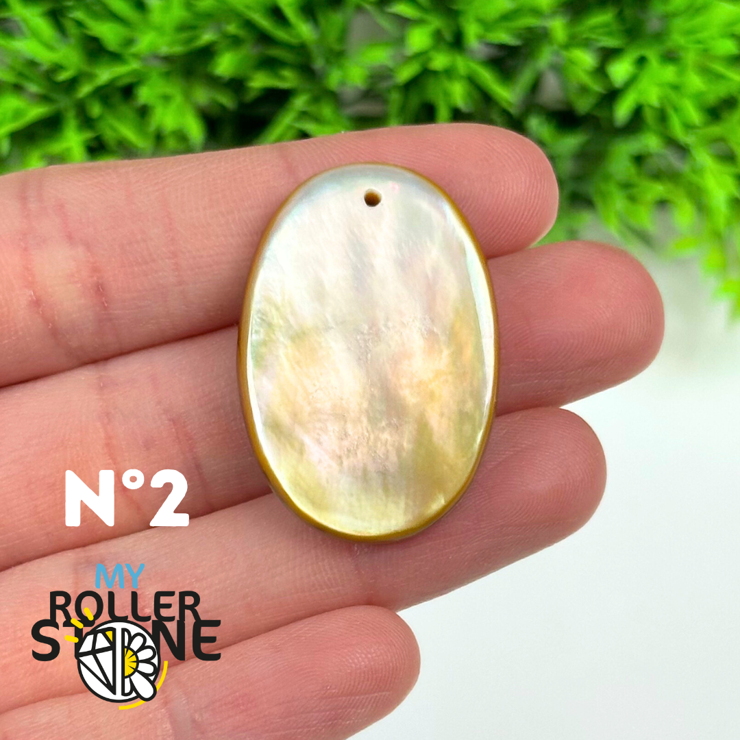 Pendentif Percé Nacre 5A - 2 - Breloques et pendentifs