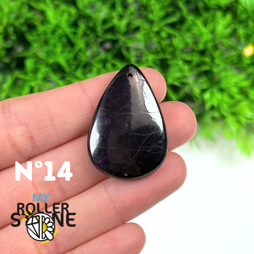 Pendentif Percé Purpurite 5A - 14 - Breloques et pendentifs