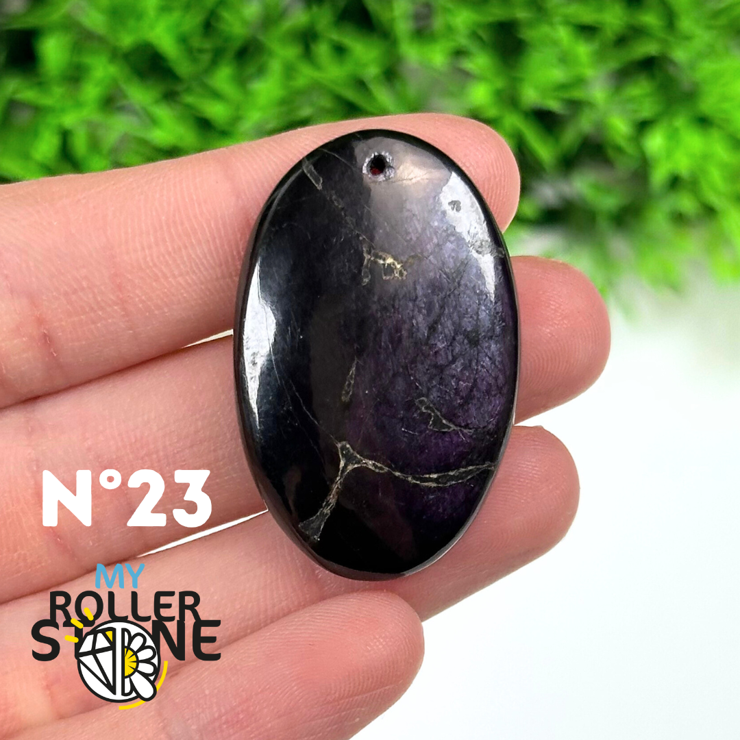 Pendentif Percé Purpurite 5A - 23 - Breloques et pendentifs