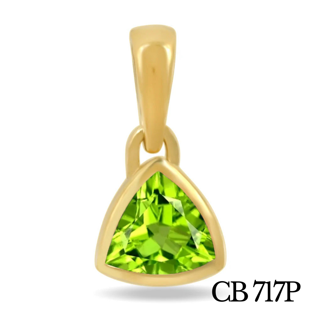 Pendentif solitaire en Péridot