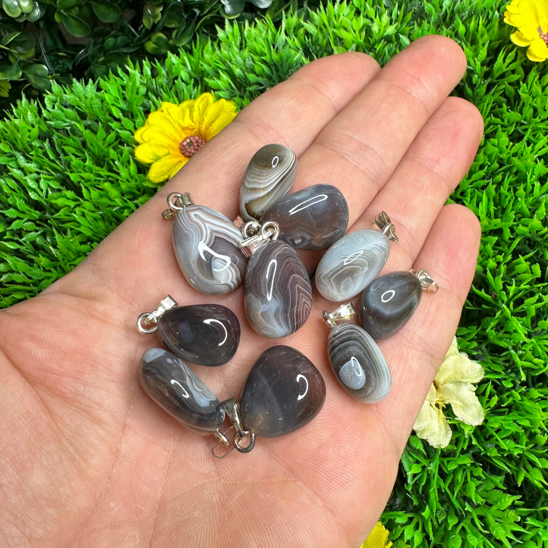 Pendentif Pierre Agate du Botswana