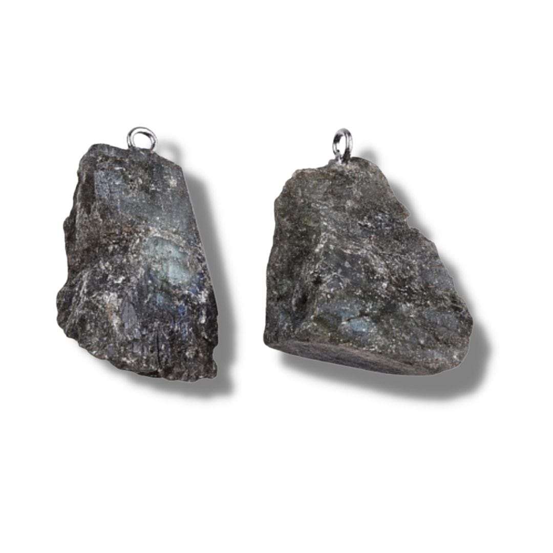 Pendentif pierre brute labradorite