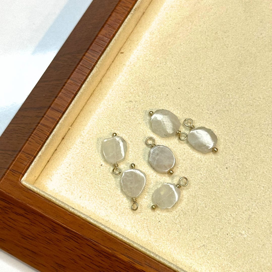 Pendentif Pierre de Lune Arc-en-Ciel Plaqué Or