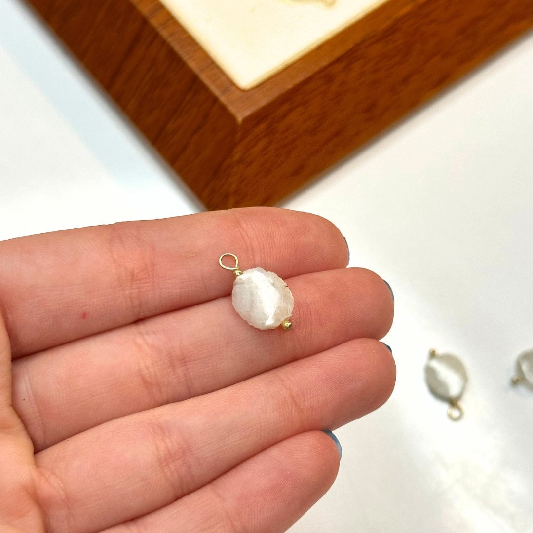 Pendentif Pierre de Lune Arc-en-Ciel Plaqué Or