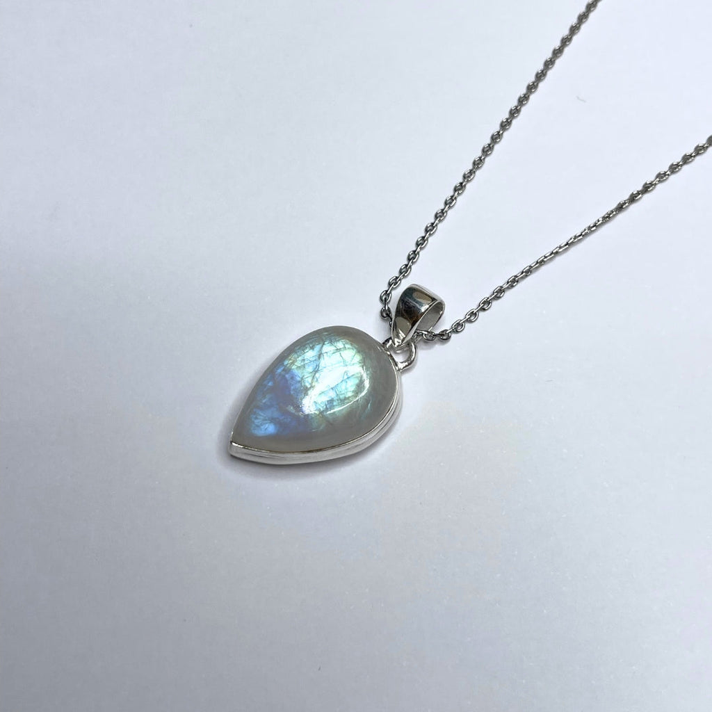 Pendentif En Pierre Véritable Argenté - Hauteur 4,5 Cm - Occasion (origine France)