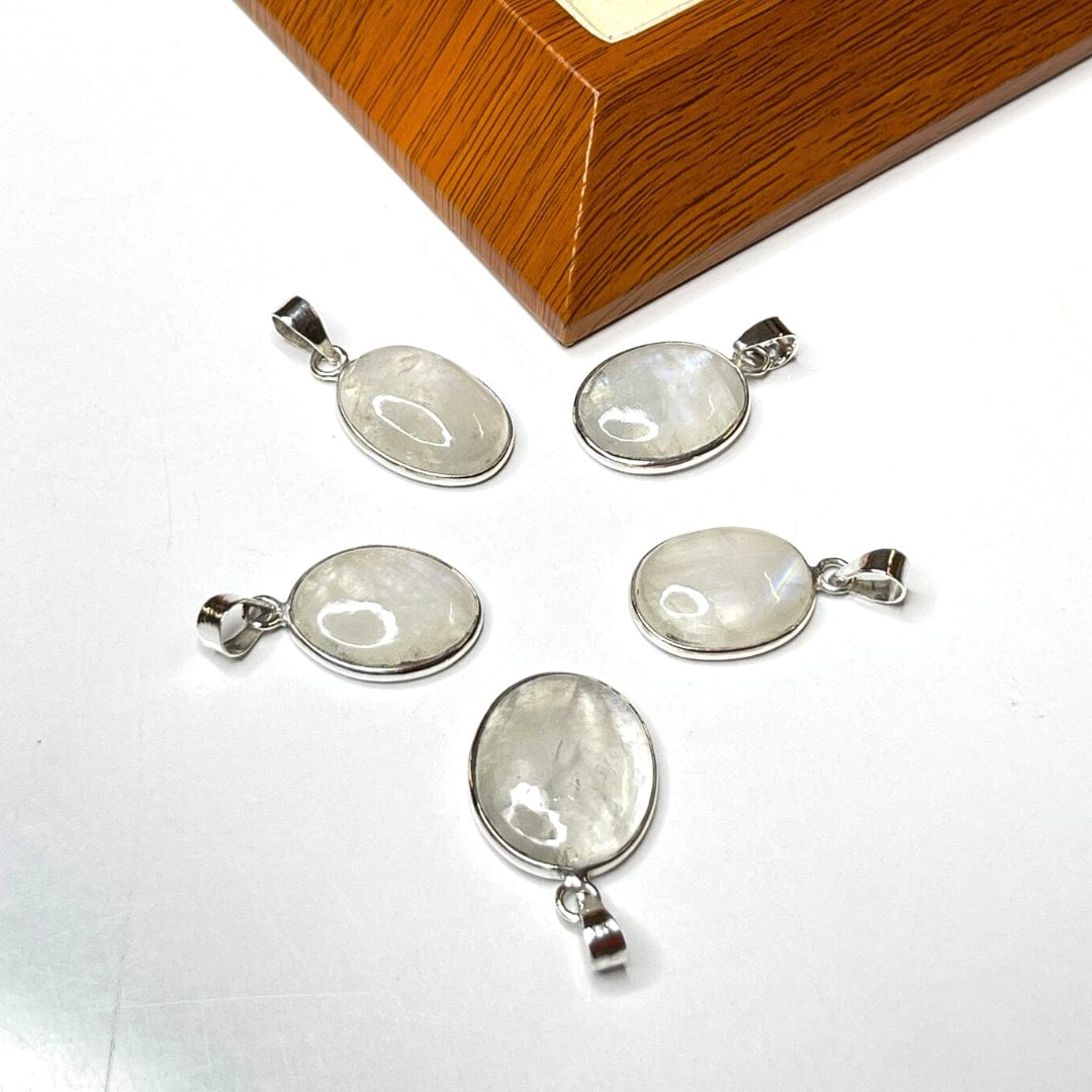 Pendentif Pierre de lune Argent 925 - Ovale