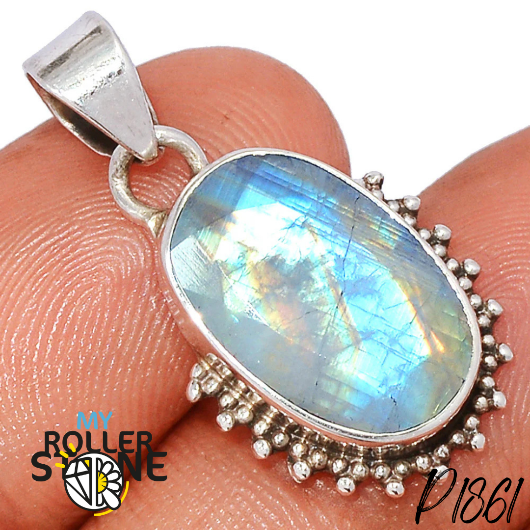 Pendentif Pierre de Lune Argent P1861