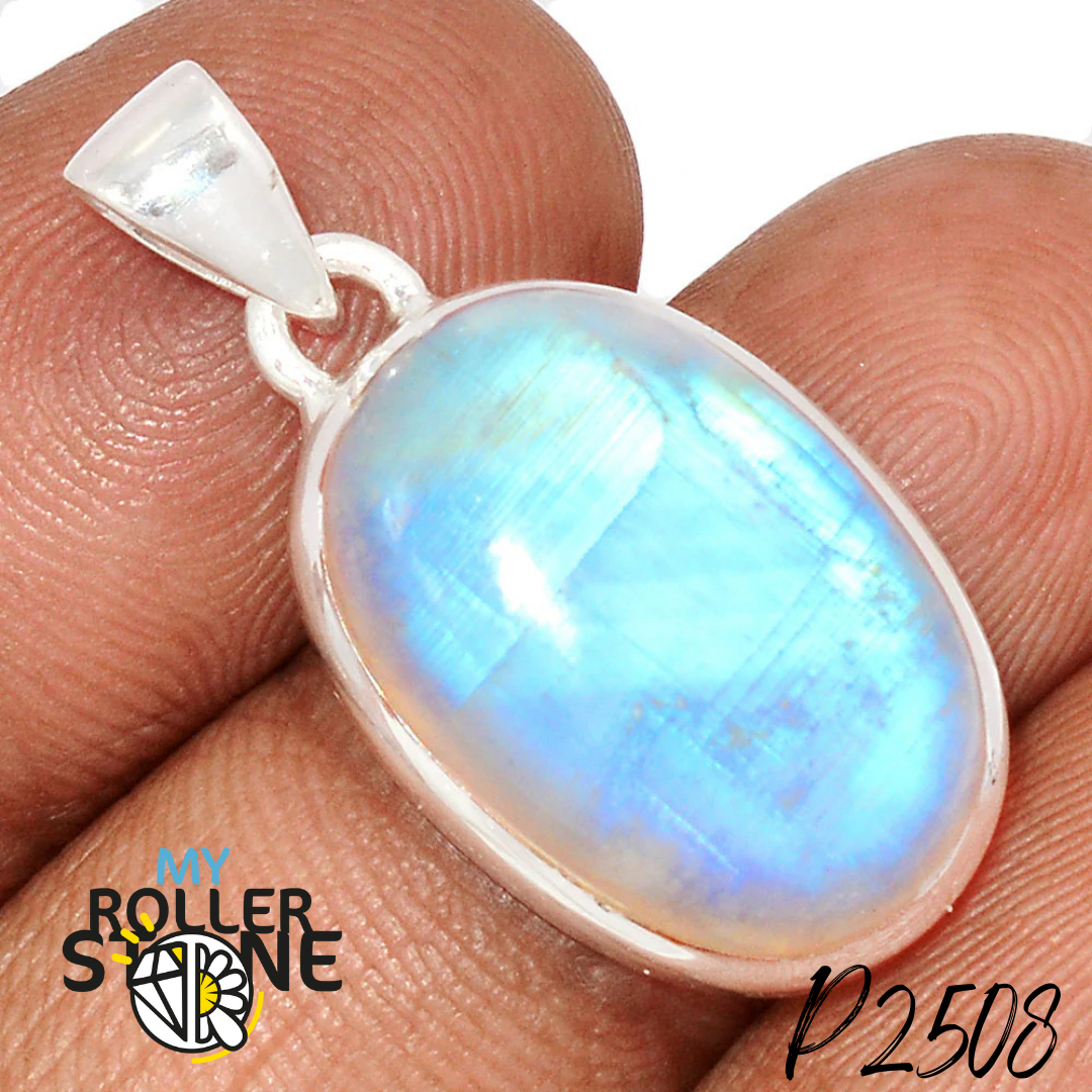 Pendentif Pierre de Lune Argent P2508