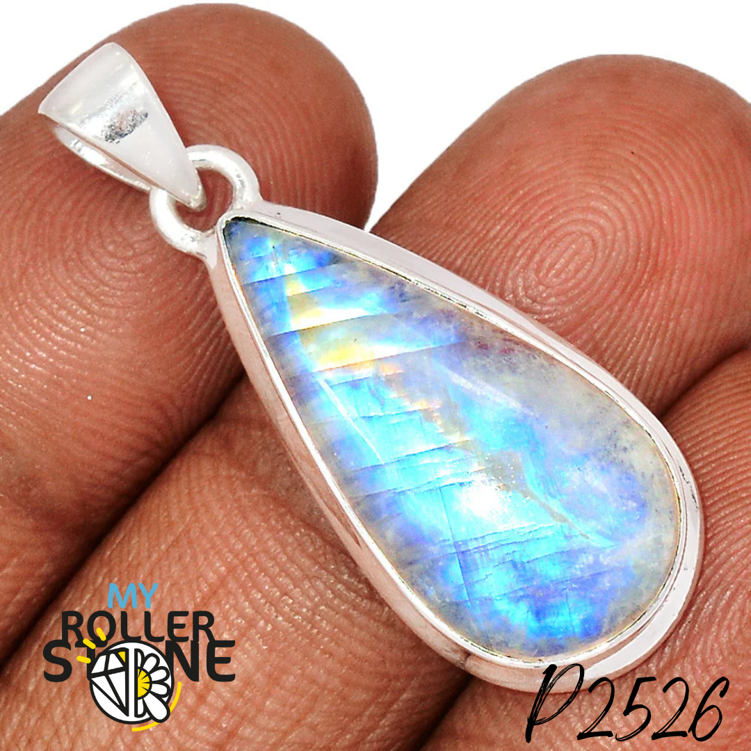 Pendentif Pierre de Lune Argent P2526
