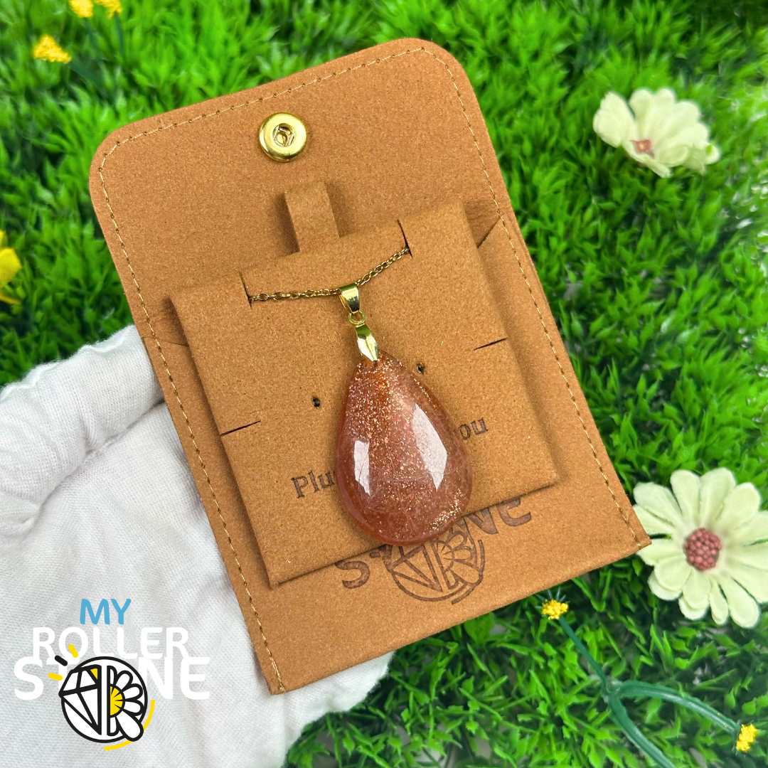 Pendentif Pierre du soleil percé 5A