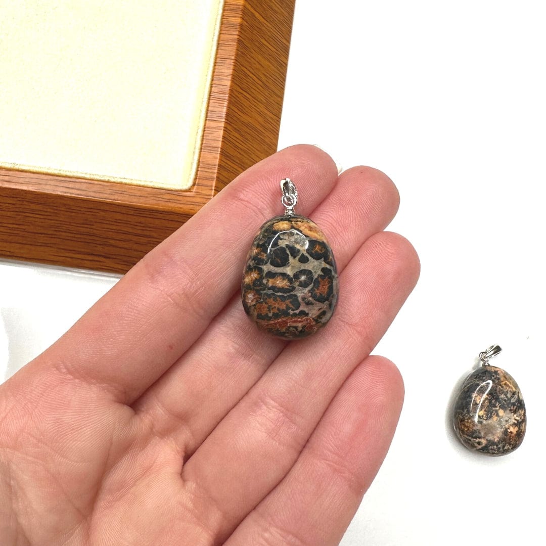 Pendentif Pierre Jaspe Léopard