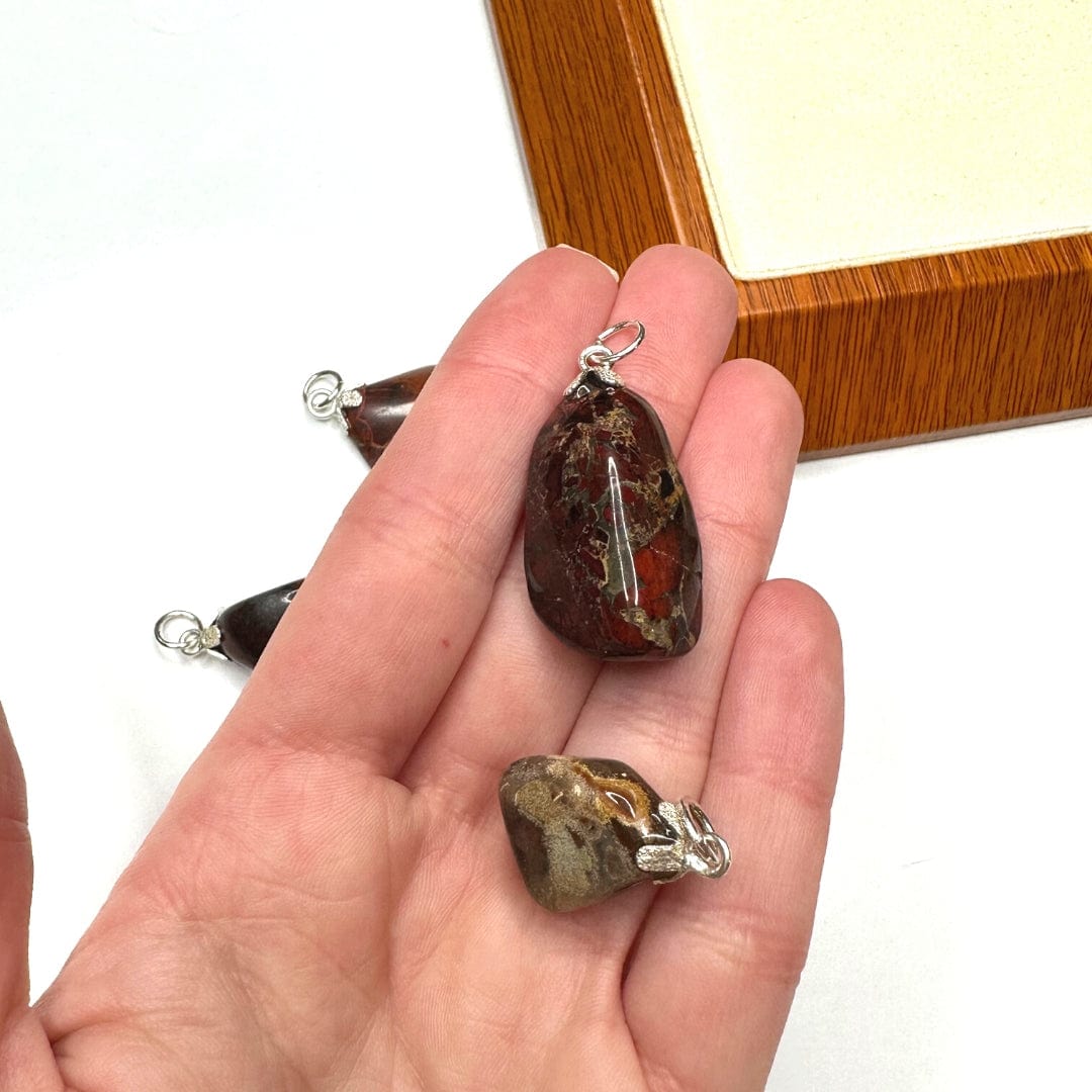 Pendentif Pierre Jaspe Sarde