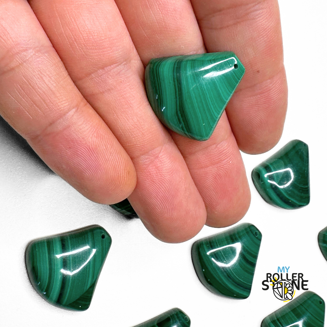 Pendentif pierre malachite - Breloques et pendentifs