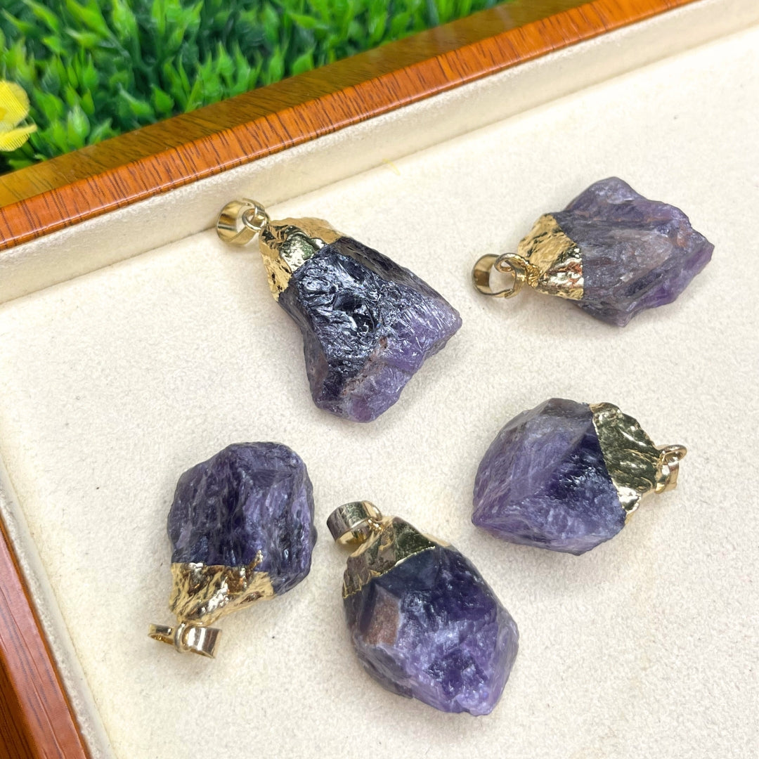 Pendentif Pierre Naturelle Brute