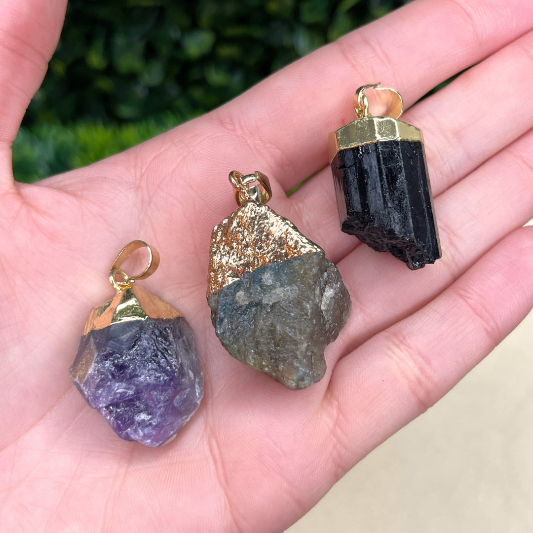 Pendentif Pierre Naturelle Brute