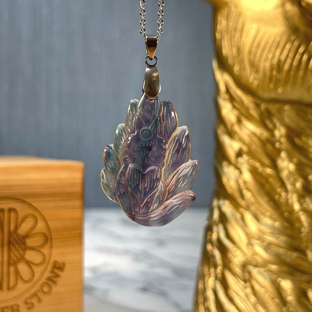 Pendentif fluorite renard