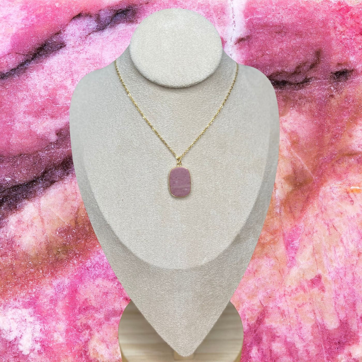 Pendentif plat Rhodonite - Breloques et pendentifs