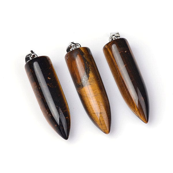 Pendentif Pointe Oeil de Tigre