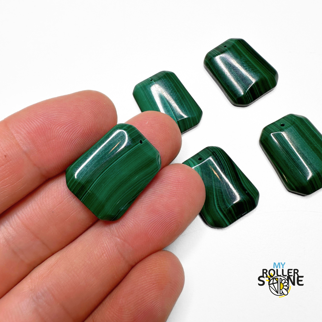 Pendentif rectangulaire Malachite - Breloques et pendentifs