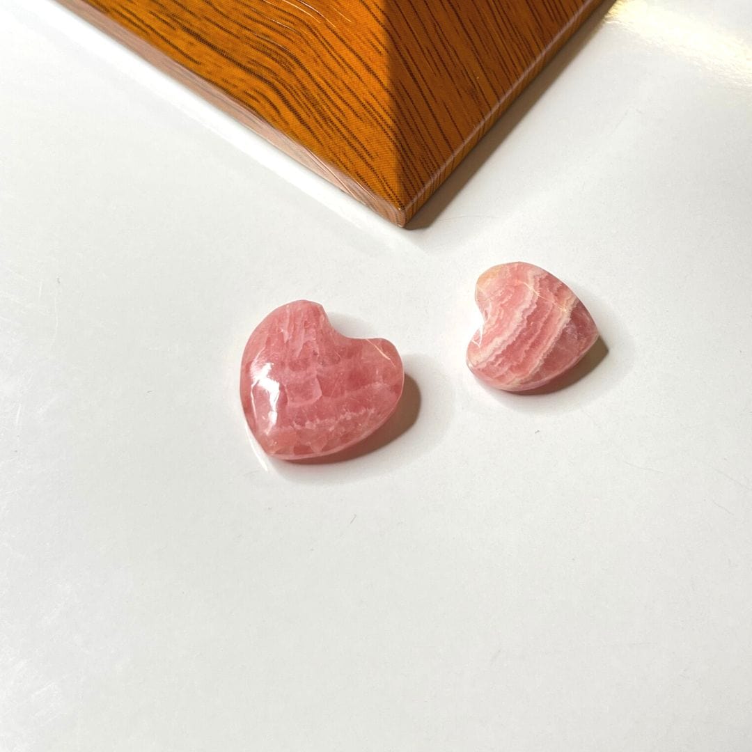 Pendentif Rhodochrosite AA - Coeur / À l’unité