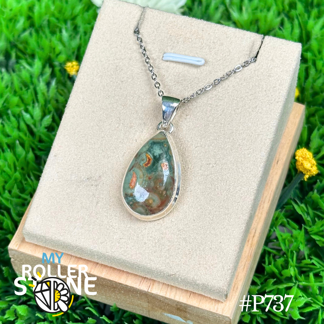 Pendentif Rhyolite Argent #P737