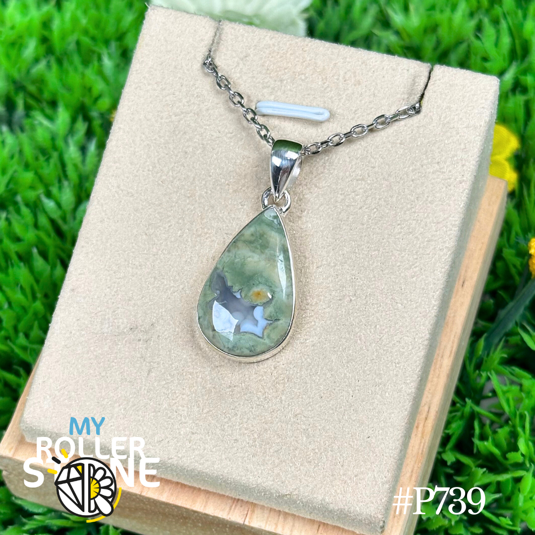 Pendentif Rhyolite Argent #P739