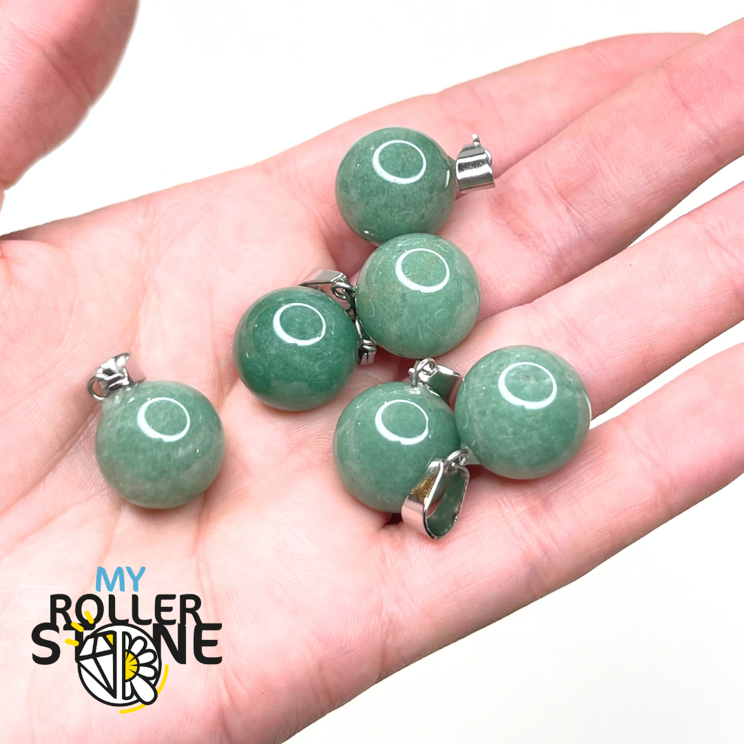Pendentif rond aventurine