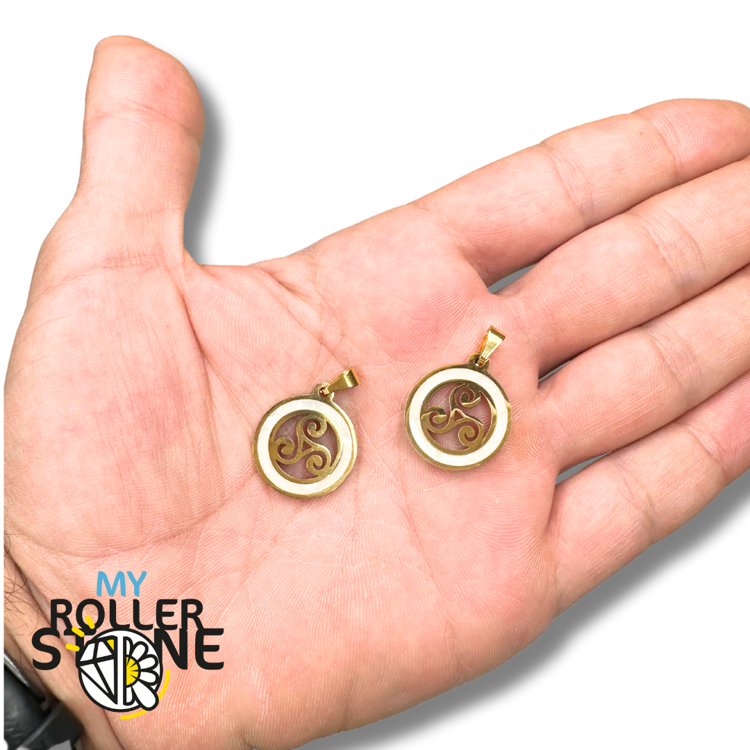 Pendentif rond Triskèle - Breloques et pendentifs