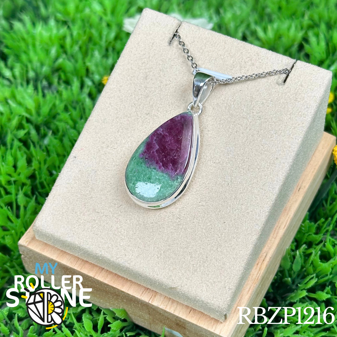Pendentif en argent Ruby zoisite