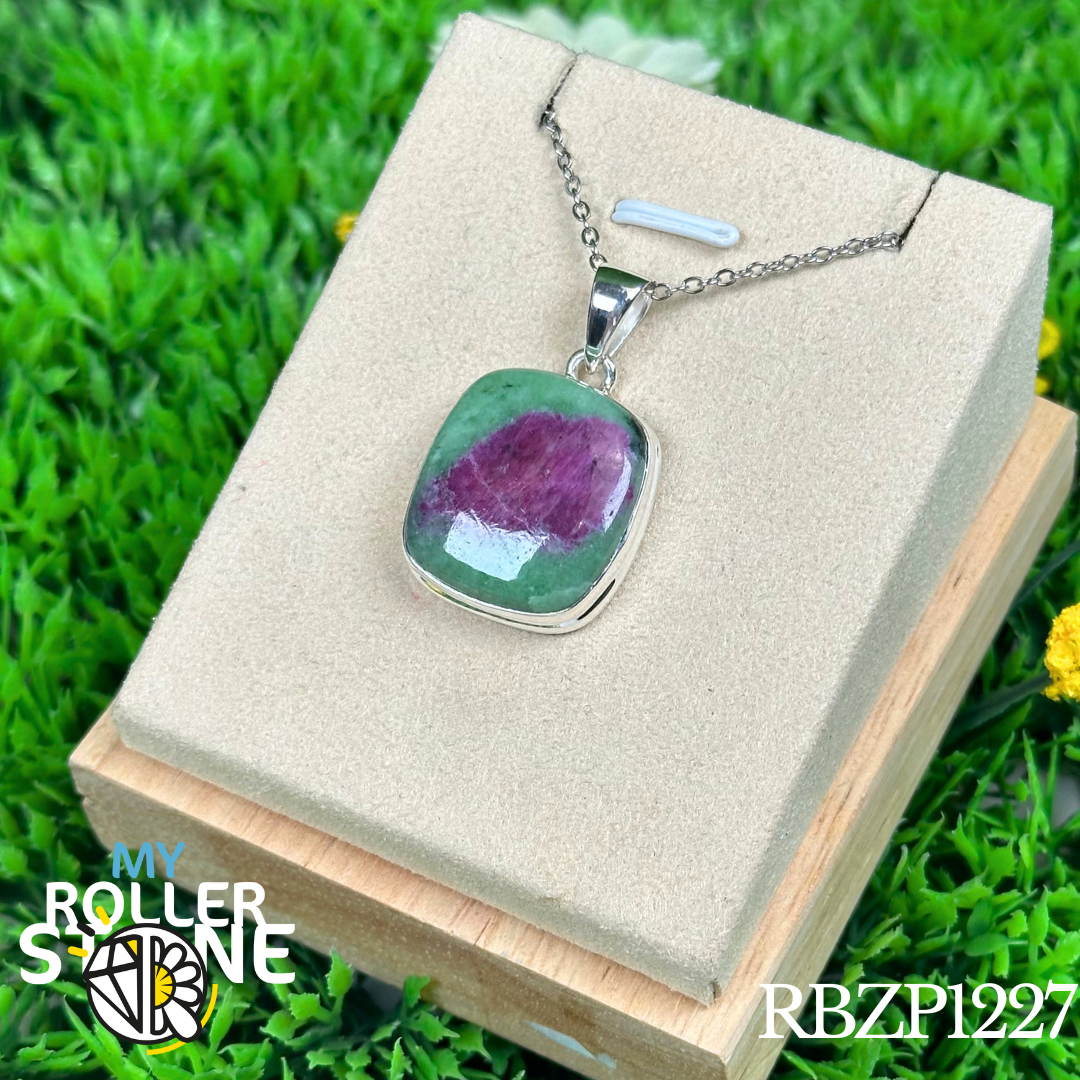 Pendentif en argent Ruby zoisite