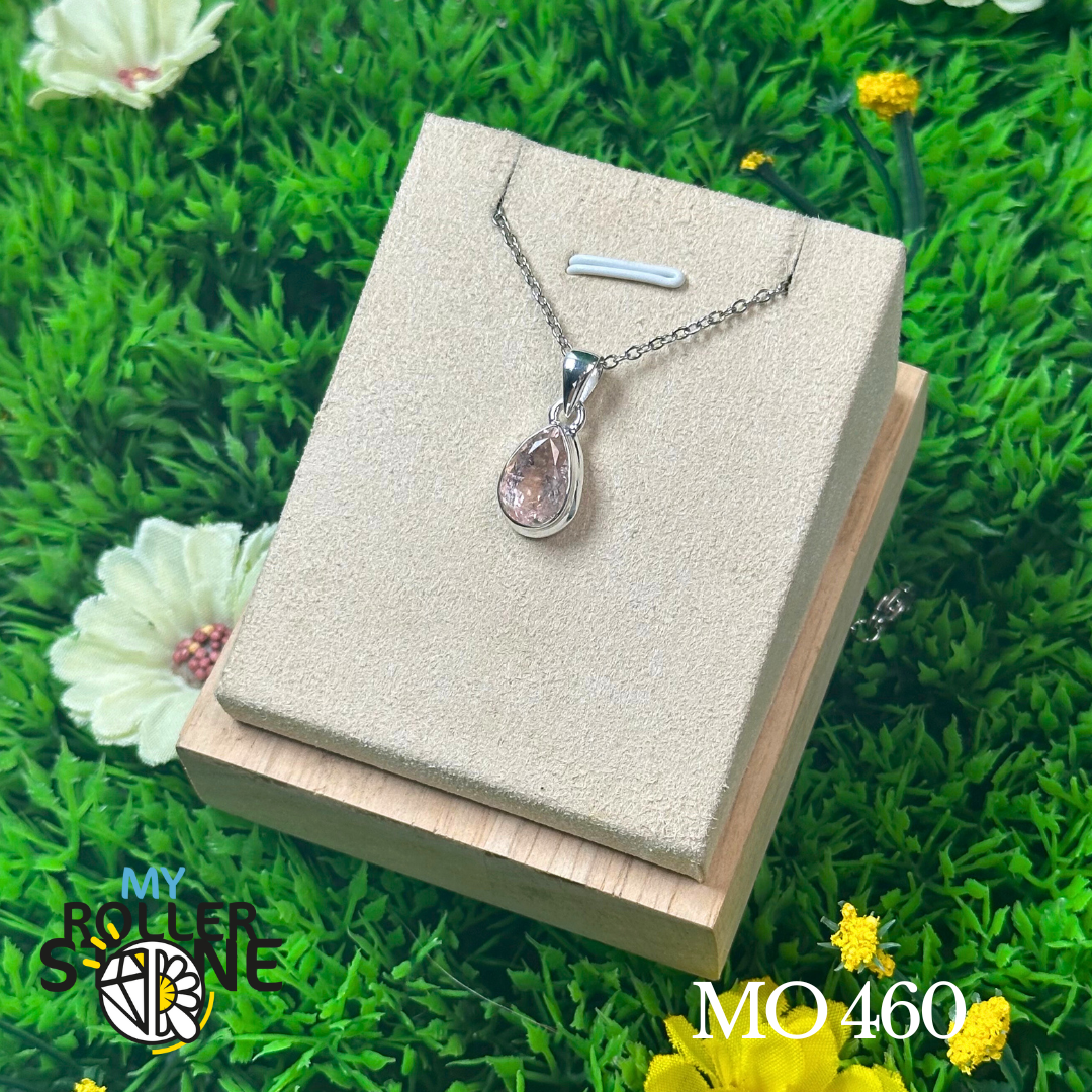 Pendentif solitaire poire Morganite #MO 460