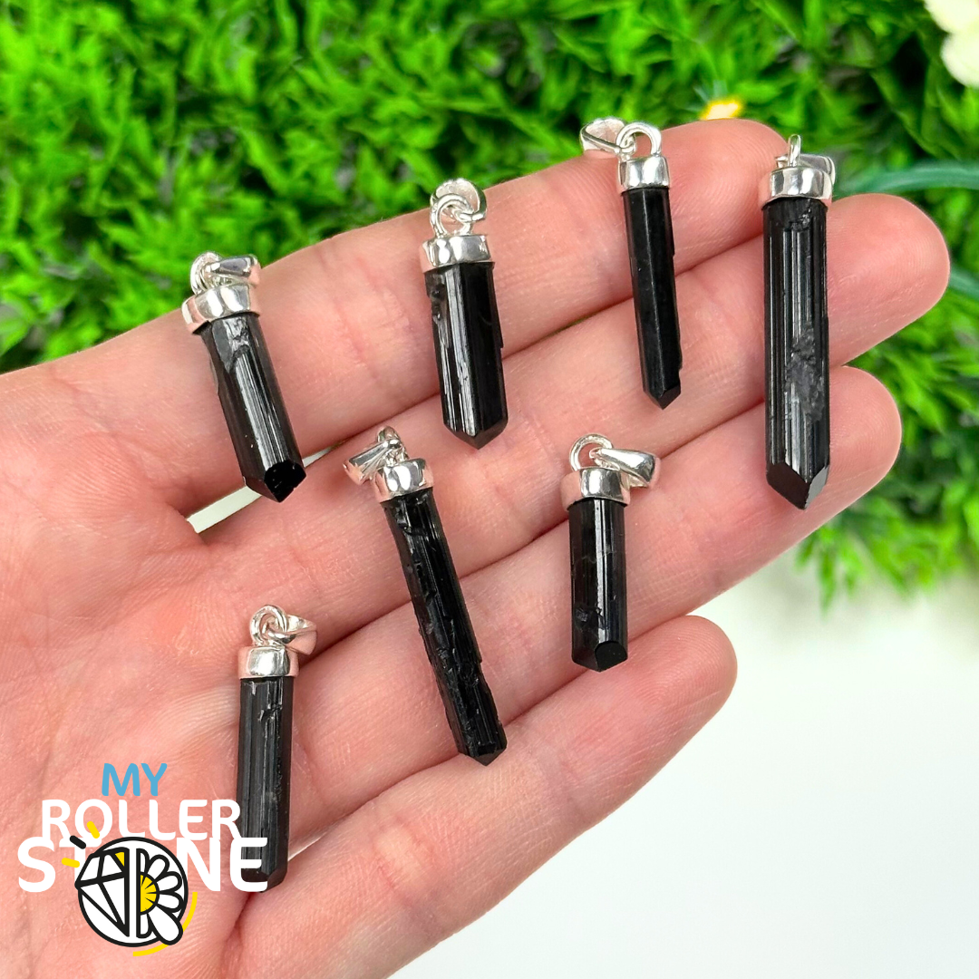 Pendentif Tourmaline Noire Argent