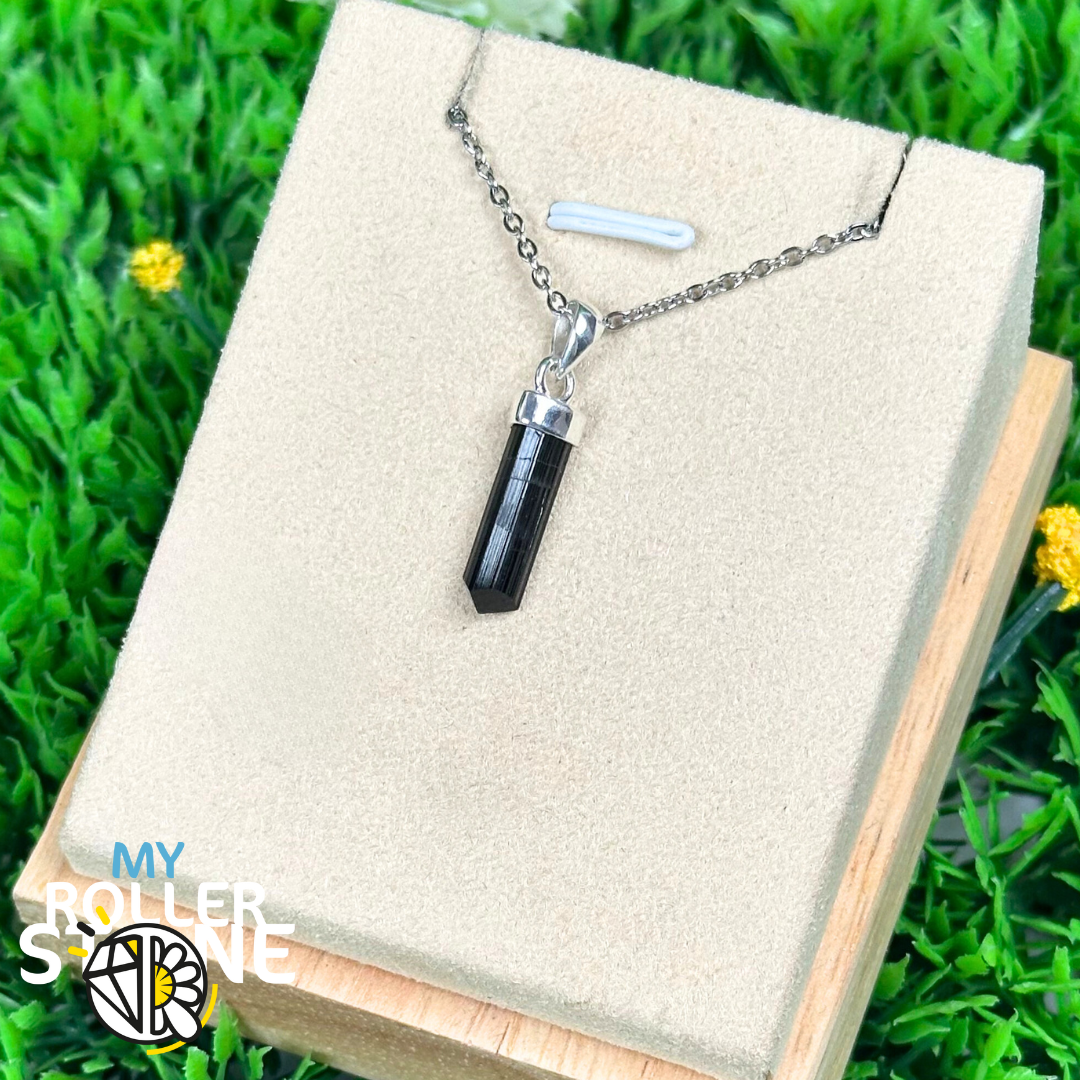Pendentif Tourmaline Noire Argent