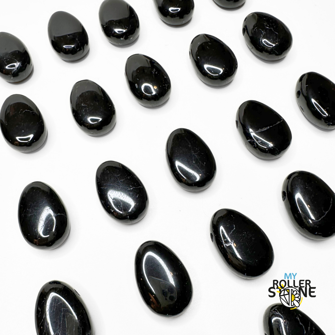 Pendentif Tourmaline noire large trou - Perles