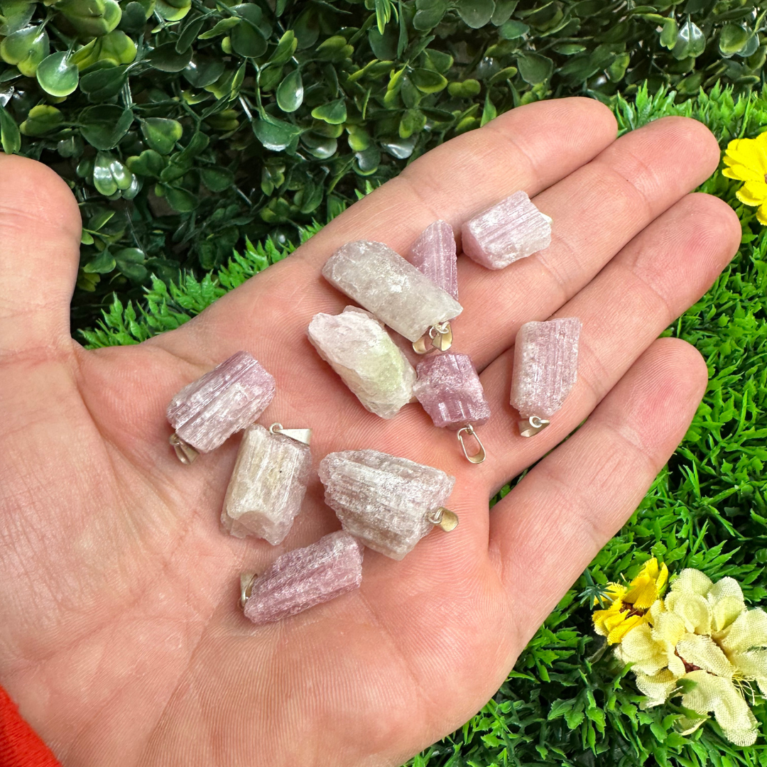 Pendentif Tourmaline rose (Grand format) - Breloques et pendentifs