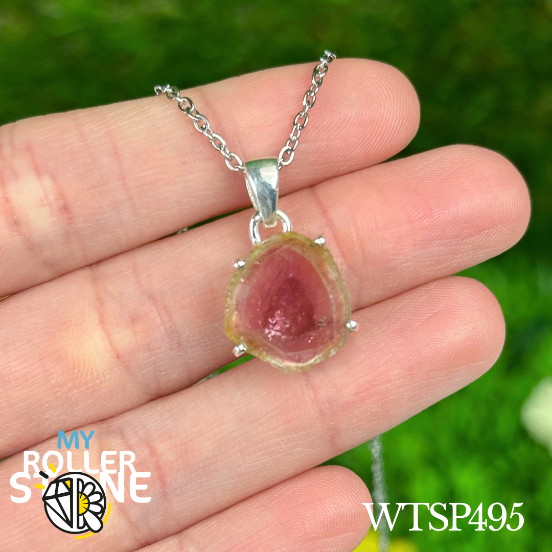 Acheter Pendentif en argent sterling 925 avec tourmaline bicolore naturelle, 5,6 cm, U4b19