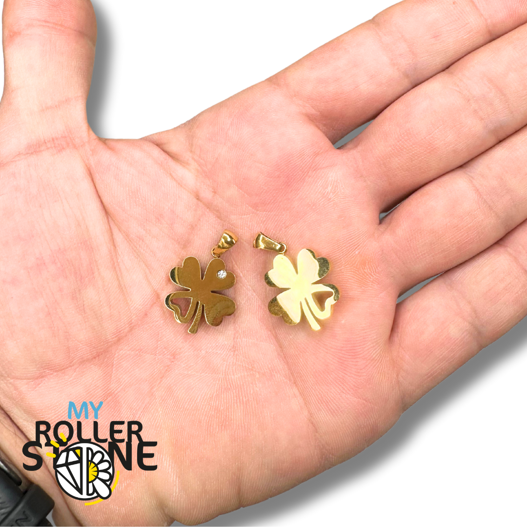 Pendentif Trèfle avec strass - Breloques et pendentifs